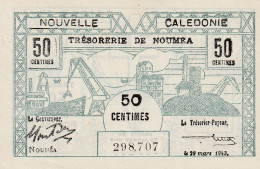 NEW CALEDONIA 50 CENTIMS 1943 AUNC - Nouvelle-Calédonie 1873-1985