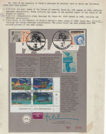 PALAU ISLAND.  Plate Block Halley's Comet (canceled Palau Island) + Ameripex Issue (Canceled Chicago) Document - Oceanía