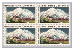 USA 1972 Alaska Mount McKinley 6190m Denali Wapiti Mountains Berge Montagnes Montagne MNH ** Block 4 - Unused Stamps