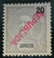 ZAMBÉZIA - D.CARLOS I COM SOBRECARGA "REPÚBLICA" INVERTIDA - Zambezië