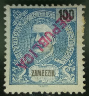 ZAMBÉZIA - D.CARLOS I COM SOBRECARGA "REPÚBLICA" INVERTIDA - Sambesi (Zambezi)