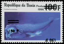 ** BENIN - Poste - Michel 1286, émission Locale, Variété Double Surcharge Dont Une Renversée: 150/100f. Baleine - Otros & Sin Clasificación