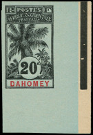 (*) DAHOMEY - Poste - 23a, Non Dentelé, Cdf: 20c. Noir S. Bleu-gris - Nuevos