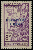 * INDE FRANCAISE - Poste - 156c, Surcharge Bleue, Signé - Nuevos