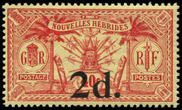 ** NOUVELLES-HEBRIDES - Poste - 69, Filigrane "RF", Superbe: 2d/40c. Rouge - Other & Unclassified