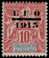 * OCEANIE - Poste - 38b, Surcharge "E" Sans Barre Médiane - Unused Stamps