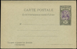 N OCEANIE - Entiers Postaux - CP9, Carte Postale Avec Réponse: 20c. Violet Et Noir - Other