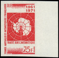 ** TERRES AUSTRALES - Poste - 39, Non Dentelé, Bdf: 10ème Anniversaire Du Traité Sur L'Antarctique - Unused Stamps