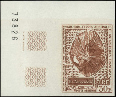 ** TERRES AUSTRALES - Poste Aérienne - 22, Non Dentelé, Cdf Avec N° 73826: 30f. Station Météorologique De L'Ile Amsterda - Airmail