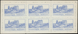 ** TUNISIE - Franchise - Sassone 1, Feuillet Complet De 6 Exemplaires: Amphithéâtre El Djem En Bleu (certificat Photo Di - Other & Unclassified