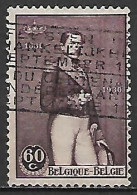 BELGIQUE    -    1930 .    Y&T N° 302 Oblitéré.   Perforé  BGB /  Perfin. - 1909-34