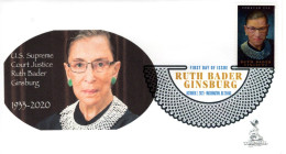 Ruth Bader Ginsburg (2023) First Day Cover, With Digital Color Pictorial (DCP) Postmark From Washington, D.C. - 2011-...