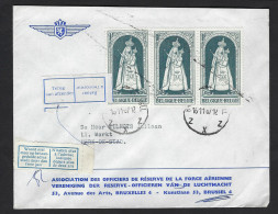 Brief Van De LUCHTMACHT Verzonden Van BRUXELLES Naar HERK-DE-STAD Met RETOUR Enz...  , Zie 2 Scans ! LOT 202 - Storia Postale