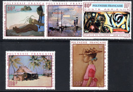 2047. POLYNESIA. 1970 PAINTINGS Y.T.A40-A44 MNH. VERY FINE AND FRESH. - Unused Stamps