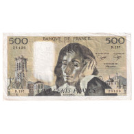 France, 500 Francs, Pascal, 1984, R.197, TTB, Fayette:71.30, KM:156e - 500 F 1968-1993 ''Pascal''
