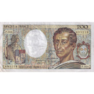 France, 200 Francs, Montesquieu, 1981, P.004, TTB, Fayette:70.1, KM:155a - 200 F 1981-1994 ''Montesquieu''