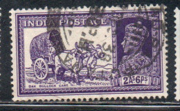 INDIA INDE 1937 1940 KING GEORGE VI DAK BULLOCK CART 2a6p USED USATO OBLITERE' - 1936-47 King George VI