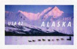 USA - 2009 - 50 Years Of State Of Alaska - Dog Sledding At Rainy Pass - Mint Self-adhesive Stamp - Nuovi