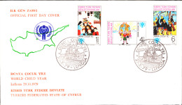 KK-025 NORTHERN CYPRUS INTERNATIONAL YEAR OF THE CHILD F.D.C. - Cartas & Documentos