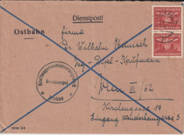 1944 - GG De POLOGNE - SERVICE CHEMINS DE FER (OSTBAHN) / DIENSTPOST ! ENVELOPPE De CRACOVIE => WIEN - Gobierno General