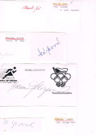 JEUX OLYMPIQUES - AUTOGRAPHES DE MEDAILLES OLYMPIQUES - CONCURRENTS DE TCHECOSLOVAQUIE - - Authographs