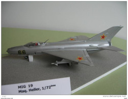 Maquette Plastique HELLER " Avion Militaire MIG 19 "  - Montée  éch : 72ème - TB - Avions