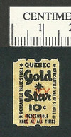 B63-82 CANADA Quebec Gold Star Trading Saving Stamp 1 Mill MNH Coil - Local, Strike, Seals & Cinderellas