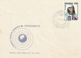 ZPolEnvFdc270678 - POLOGNE 1978 - Magnifique  Enveloppe  FDC  'PREMIER  JOUR'  Du  27-06-78  --  COSMOS : INTERKOSMOS'78 - Sonstige & Ohne Zuordnung