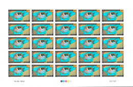 Poisson Ange, Wallis Et Futuna, N°430, Feuille De 25 Timbres, Chaetodon Ephippium (W1) - Unused Stamps