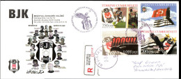 PT-0001 POSTAL HISTORY 100th ANNIVERSARY OF THE BESIKTAS SPOR CLUB REGISTERED MAIL F.D.C. - Lettres & Documents