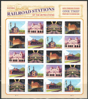 United States USA 2023 Railroad Stations, Architecture,Train,Railway,Virginia,Maryland,California Booklet Of 20 MNH(**) - Neufs