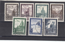 Autriche - Année 1947 - Obl. - PA - N°YT 47 à 53 - Vues - Used Stamps