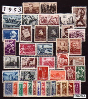 BULGARIA - 1953 - Year Set Complete, MNH, Mi-Nr. 844/99+Bl. 4 - Annate Complete
