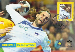 SLOVENIJA 2016,OLYMPIC GAMES,RIO,FINN CLASS,VASILIJ ŽBOGAR,,MAXIMUM CARD - Handball