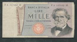 ITALIE   -  Billet 1.000 Lire 26.2.1969  //F.A 167952 Laura 12906+ - 1.000 Lire