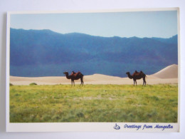 Cpm Greetings From Mongolia Mongolie Camel Kameel Chameau - Mongolia