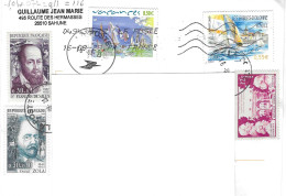 France, Curiosité, Timbres En Euros Et En Nouveaux Et Anciens Francs, Sur Lettre (2023) - Lettres & Documents