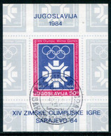 YUGOSLAVIA 1983 Winter Olympics, Sarajevo Block Used.  Michel Block 22 - Oblitérés