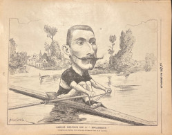 1901 AVIRON - Carlos DELTOUR Dit L’ENCAISSEUR Dessin Émile COHL - Canottaggio