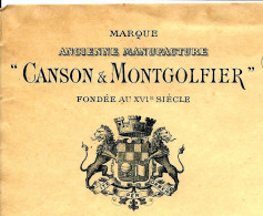 1912 ENTETE CANSON MONTGOLFIER PAPETERIES DE VIDALON Paris Pour Baillet Bordeaux V.HISTORIQUE - 1900 – 1949