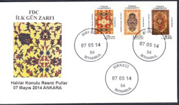 R-109 TURKIYE 2014 OFFICIAL POSTAGE STAMPS F.D.C. - Storia Postale