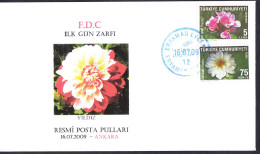 R-117 TURKIYE 2009 OFFICIAL POSTAGE STAMPS F.D.C. - Lettres & Documents