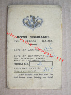 Egypt Cairo Hotel Semiramis City Plan Advertising Airplane TWA Aviation 1950s - World