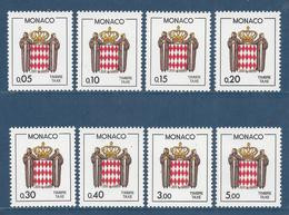 Monaco - Taxe - YT N° 75 à 82 ** - Neuf Sans Charnière - 1985 - Postage Due