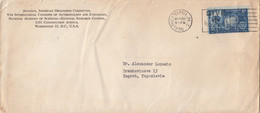 United States Perfin U&P On Letter Sent To Yugoslavia , Philadelphia PA 1956 - Perfins