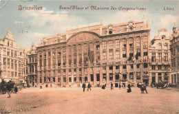 BELGIQUE - Bruxelles - Grand'place Et Maison Des Corporations - Colorisé - Carte Postale Ancienne - Monumentos, Edificios