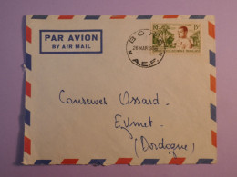 DE6 AEF     BELLE LETTRE   1956 PAR AVION  PETIT BUREAU BOKO    A   EYMET  FRANCE   +AFFR. INTERESSANT+++ - Briefe U. Dokumente