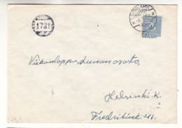 Finlande - Lettre De 1954 - Oblit Nunilahti - Avec Cachet Rural 1721 - - Briefe U. Dokumente