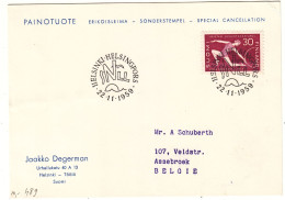 Finlande - Lettre De 1959 - Oblit Helsinki - Gymnastique - - Brieven En Documenten