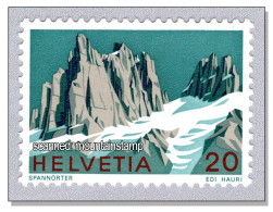 Switzerland 1972 Gross & Chli Spannort 3198m Mountains Berge Montagnes Montagne MNH ** - Unused Stamps